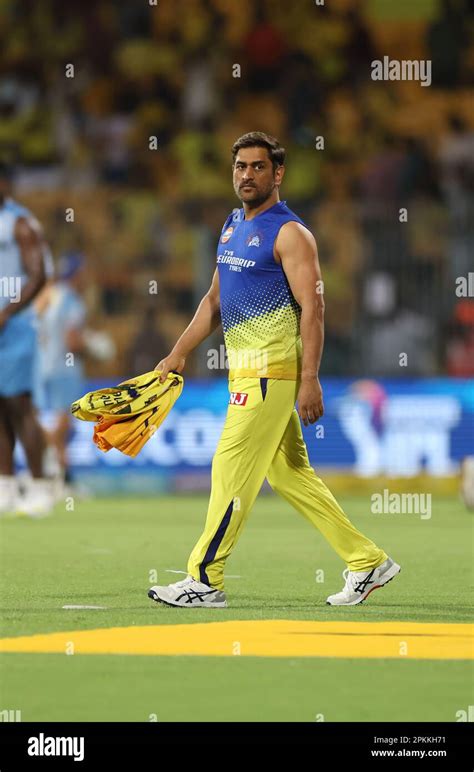 Match No Tata Ipl Csk Vs Lsg Ms Dhoni Stock Photo Alamy