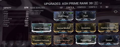 Edited Ash Prime Build Rwarframe