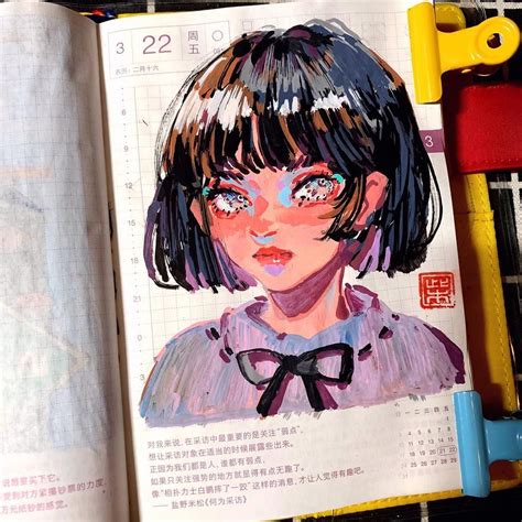 tomato🍅fishball on Instagram: "#doodle #posca #markers #sketchbook # ...