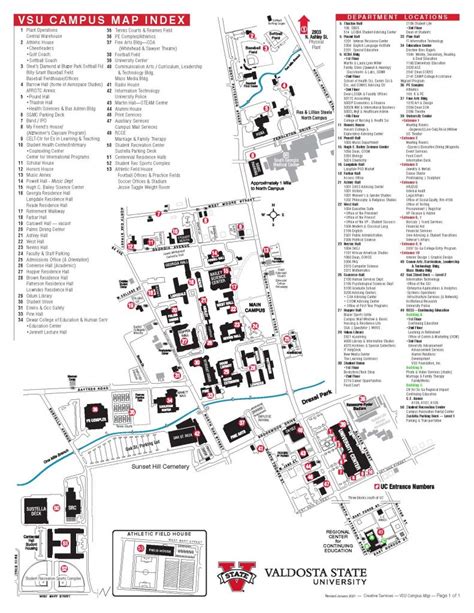 Valdosta State University Campus Map