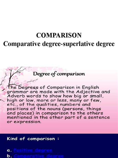Comparisoncomparative Degree Superlative Degree Pdf