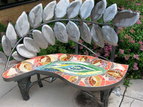 Unique Bench Mosaic Tile Design 1 Mosaic Furniture Mosaic Garden