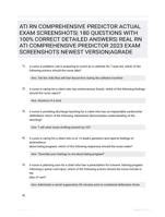 RN ATI COMPREHENSIVE PREDICTOR EXIT EXAM 2023 WITH NGN 570 QUESTIONS