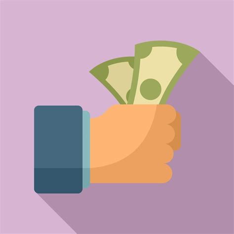 Premium Vector Hand Money Cash Bribery Icon Flat Illustration Of Hand