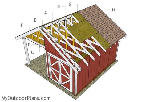 Shed With Porch Roof Plans Myoutdoorplans