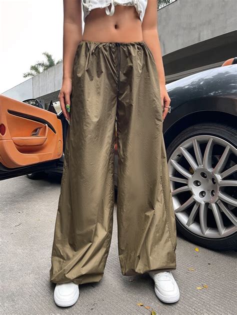 Shein Icon Gorpcore Pantalones Parachute Jogger S Talle Bajo De