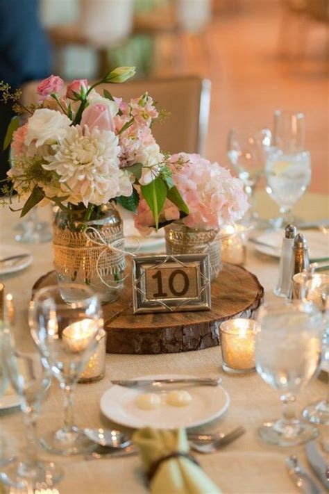 Rustic Wedding Centerpieces And Table Numbers Himisspuff