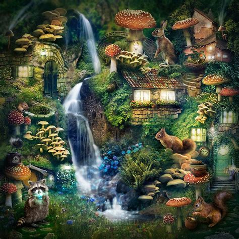 Mushroom Village By Gingerkellystudio On Deviantart Fairytale Art