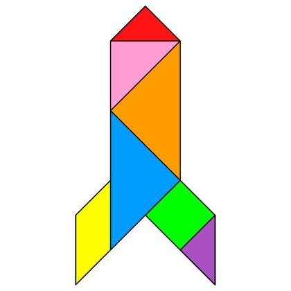 Tangram Rocket Tangram Solution Providing Teachers And Pupils