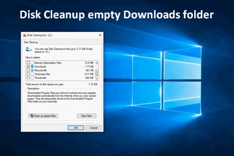 Disk Cleanup Cleans Downloads Folder In Windows 10 After Update