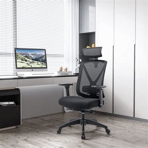 Kewin Chaise De Bureau Ergonomique Dossier Haut Avec Soutien Lombaire