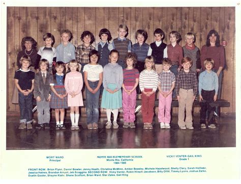 1984 85 Grade 1 Class Photo Monte Rio School Kelly Brainard Flickr