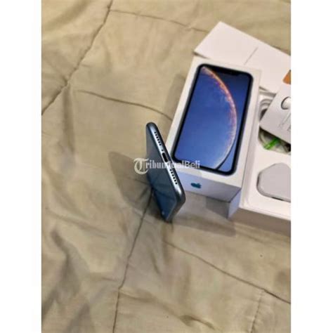 HP Apple IPhone XR Blue 128GB Second Mulus Lengkap All Operator Di