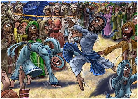 Bible Cartoons 2 Samuel 06 The Ark Brought To Jerusalem Scene 05