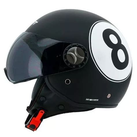 Casco Para Moto Abierto Con Visera Shaft Helmets SH 111 8 Ball