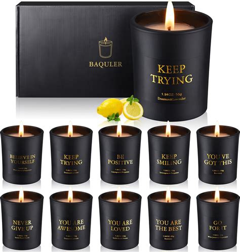 Amazon 10 Pcs Motivational Aromatherapy Scented Candle Set Soy Wax