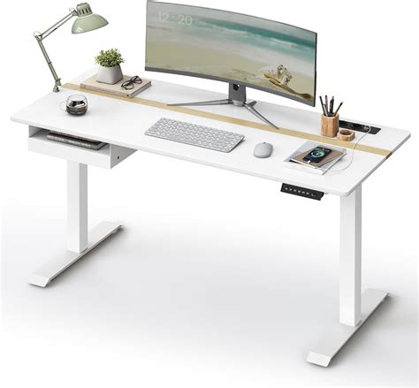 Bureau Assis Debout Électrique SONGMICS 60 x 140 cm Réglable en