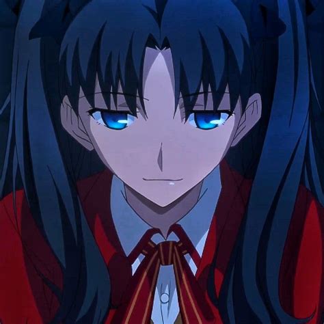 An Anime Character With Long Black Hair And Blue Eyes Wearing A Red