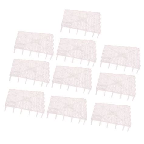 10pack Filtre Sous Graviers En Plastique Noir Pour Aquarium Blanc