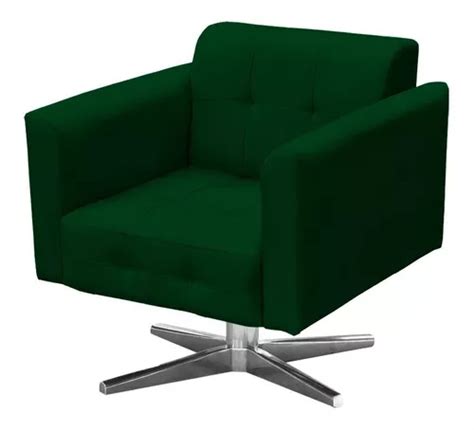 Kit 02 De Sillones Giratorios Elisa Suede Color Verde MercadoLibre