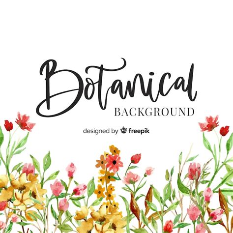 Free Vector | Watercolor botanical background