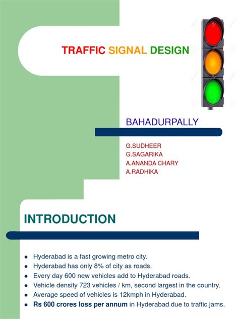 Traffic Signal Design at Junction | Traffic | Traffic Light