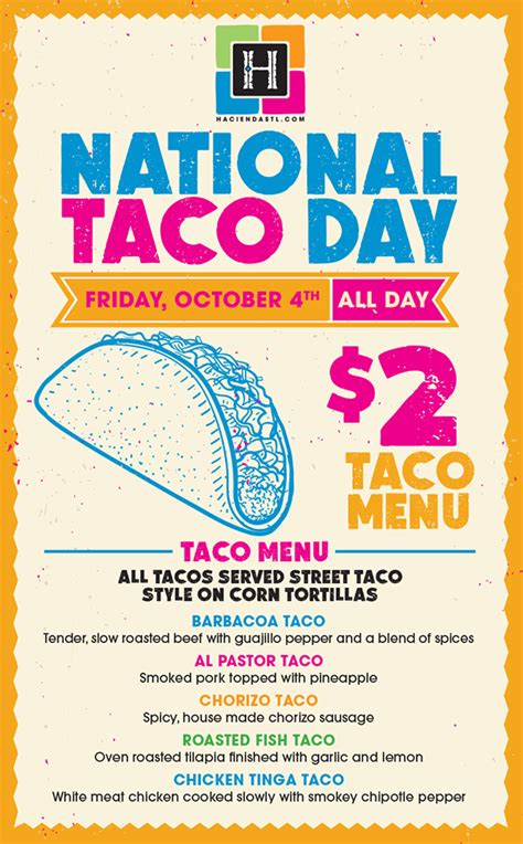 National Taco Day - October 4th | Hacienda Mexican Restaurant