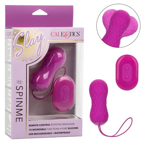 Calexotics Slay Spinme Rechargeable Remote Controlled Egg Fuchsia