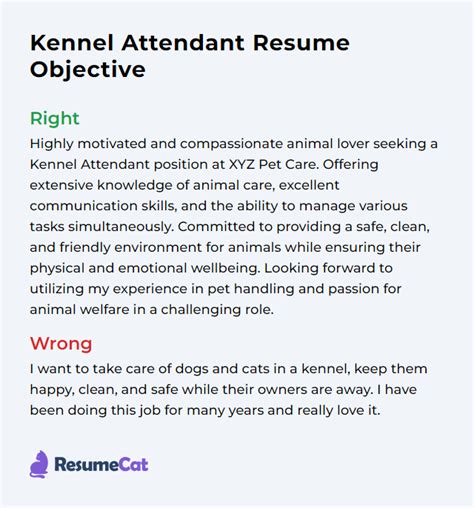 Top 16 Kennel Attendant Resume Objective Examples