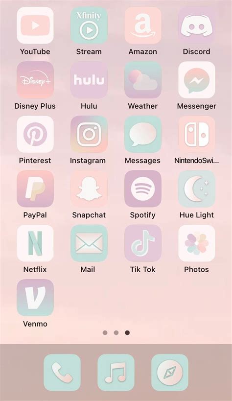 Pastel Aesthetic Iphone Ios App Icons App Pack Etsy App Icon