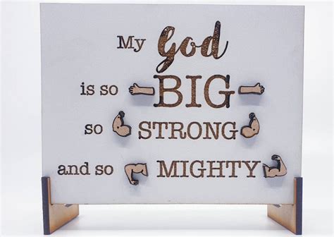 My God Is So Big So Strong And So Mighty 3d Engravedetched Etsy