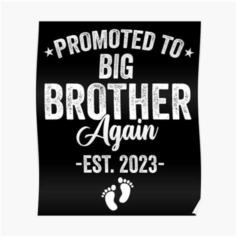 Promoted To Big Brother Again 2023 Pregnancy Announcement Poster For