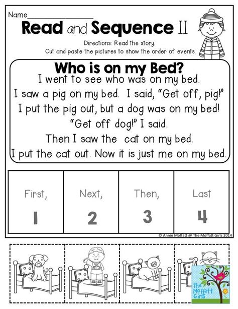 Kindergarten Sequence Lesson Worksheet