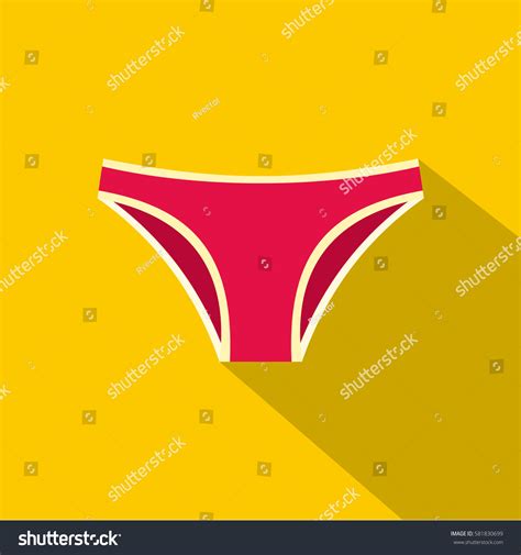 Pink Female Panties Icon Flat Illustration Stock Vector Royalty Free