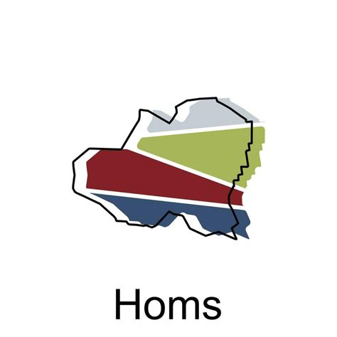 Homs map vector, map of Syria High-detail border map, illustration ...