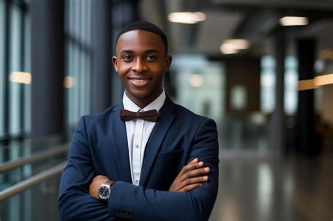 Premium Ai Image A Man Wearing A Bow Tie With A Shirt That Says He