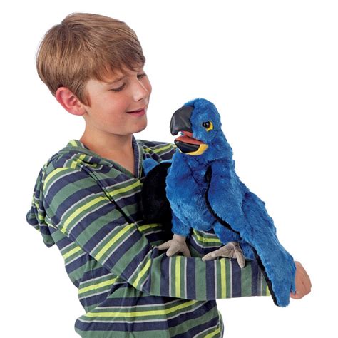 Folkmanis Puppet Blue Macaw Parrot Lollipop Sky