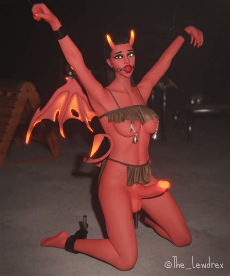 Malice Sex Art Demon Horns Big Breasts Big Penis Demon Wings