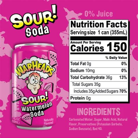 Sour Watermelon Warheads Soda Warheads Soda Warhead Soda Sour Soda