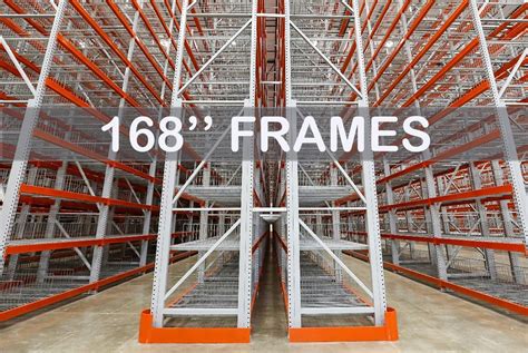 Upright Frame 168 Roll Formed Pallet Rack Uprights