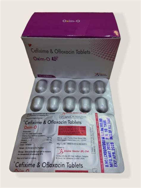 Oxim O Cefixime And Ofloxacin Tablets 400 Mg At Rs 160 Strip In Sanand