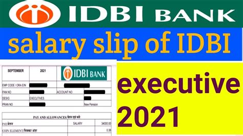 Idbi Bank Executive Salary Slip Salary Slip Of Idbi Bank Executive Pay