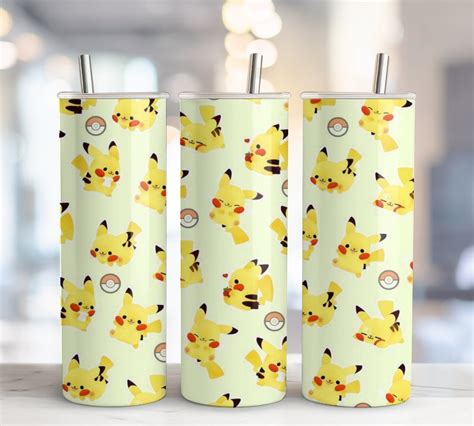 Pikachu Oz Skinny Tumbler Sublimation Design Tumbler Wrap Design