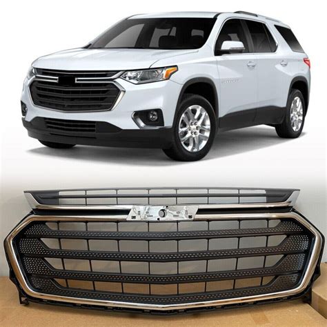 Front Bumper Upper Grille Black 84297944 For Chevrolet Traverse 2018 2021 Ebay