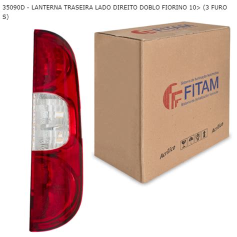 Lanterna Traseira Lado Direito Doblo Fiorino Furos Shopee Brasil