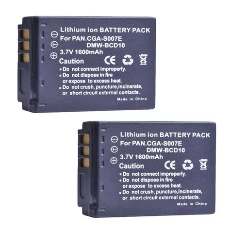 Mah Dmw Bcd Cga S E Cga S S E Bcd Battery For Panasonic