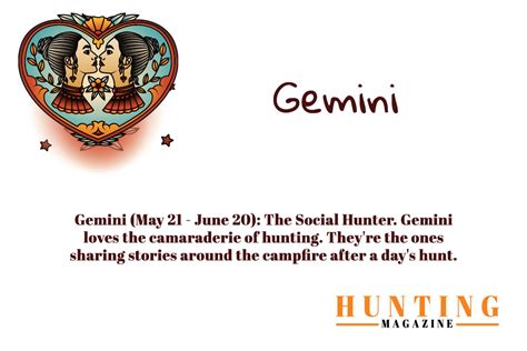 Hunter Zodiac Sign Gemini Hunting Magazine