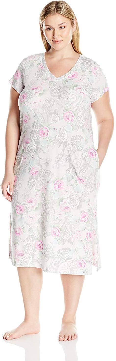 Miss Elaine Women S Plus Size Cottonessa Nightgown Large Multi Floral