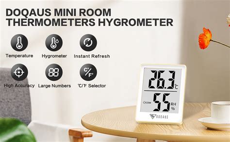 Doqaus Room Thermometers Indoor Mini Indoor Thermometer Room