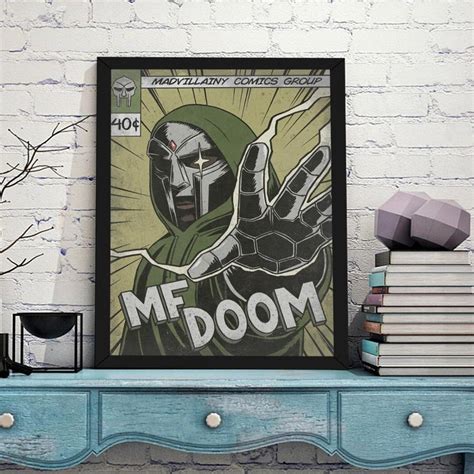 MF Doom Comic Art Book Canvas Print Madvillainy Poster MF - Etsy